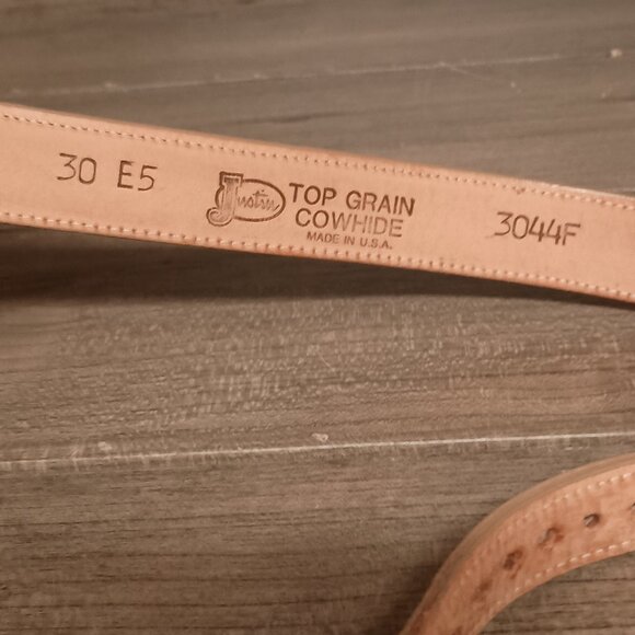 Justin Boots Women Belt 3044F Size 30 Beige Top Grain Cowhide - Picture 4 of 9